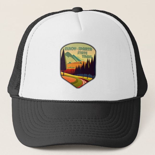 Elroy-Sparta State Trail Colours Trucker Hat (Front)