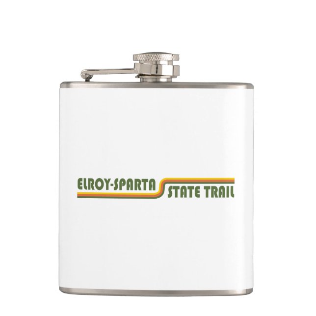 Elroy-Sparta State Trail Hip Flask (Front)