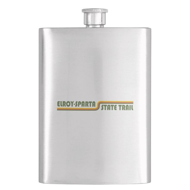 Elroy-Sparta State Trail Hip Flask (Front)