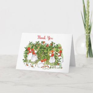 Elsa Beskow Strawberry Girls Thank You Card