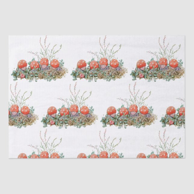 Elsa Beskow Whimsical Mushroom Children  Tissue Paper (Front)