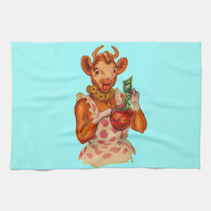 Elsie the Cow, money manager Tea Towel