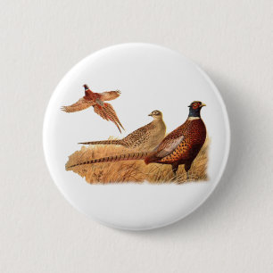 Elusive Pheasant Bird Hunting 6 Cm Round Badge