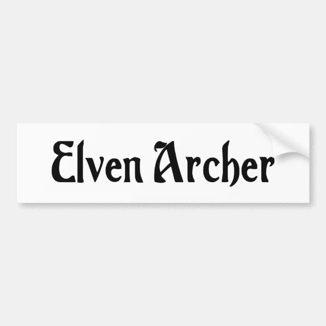 Elven Archer Bumper Sticker (Front)