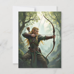 Elven Archer of the Woodland Realm Postcard