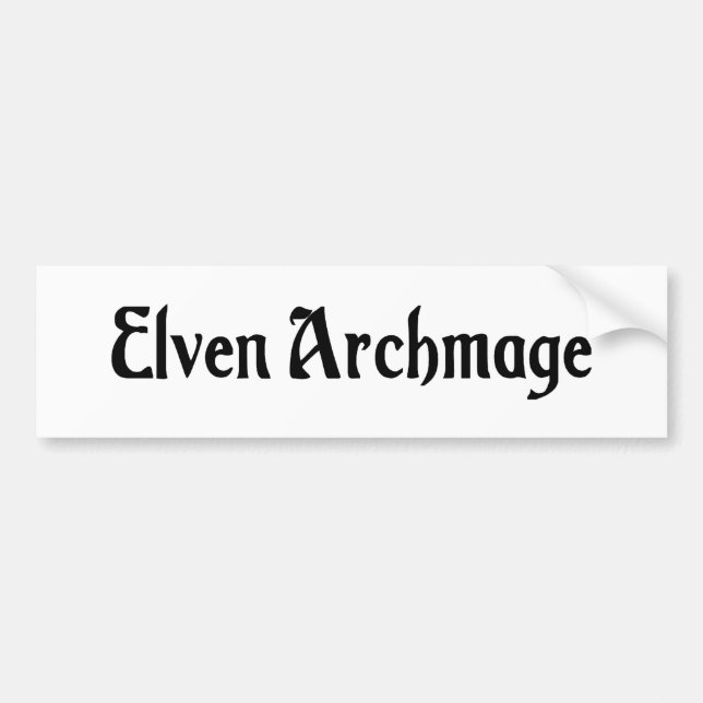 Elven Archmage Bumper Sticker (Front)
