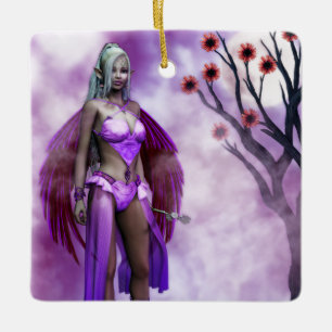 Elven Beauty Ceramic Ornament