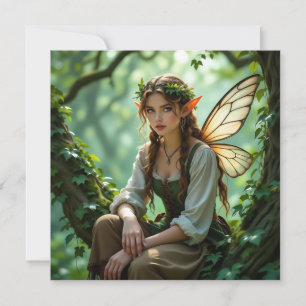 Elven Fairy Magical Enchanted Forest Card