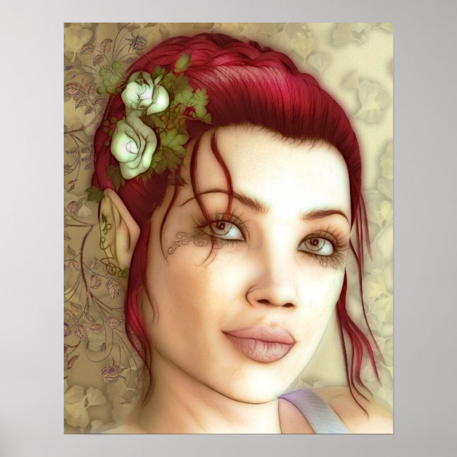 Elven Princess Fantasy Art Poster (Front)