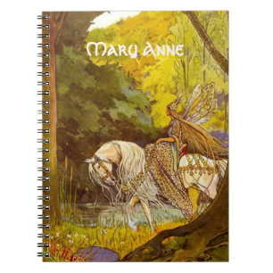 Elven Princess in the Forest Drawstring Backpack Notebook