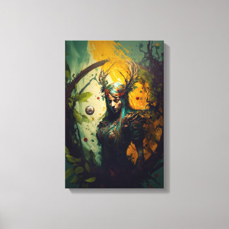 Elven Ranger Fantasy Canvas Print | D&D Gift