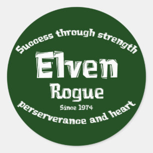 Elven Rogue Gifts Classic Round Sticker