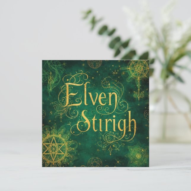 Elven Stirigh – Sigils in Green (Standing Front)