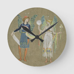 Elves and Fairy Painters, from 'The Snowman' 1899 Round Clock