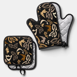 Elves, Butterflies and Masks 2 Oven Mitt & Pot Holder Set