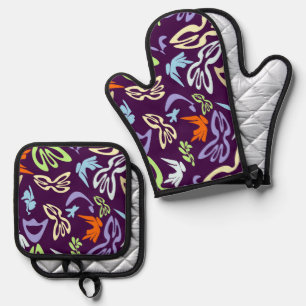 Elves, Butterflies and Masks 5 Oven Mitt & Pot Holder Set