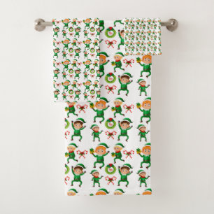 Elves Elves Elves Bath Towel Set