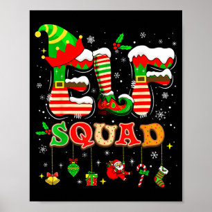 Elves Family Christmas Matching Pajamas Xmas Elf S Poster