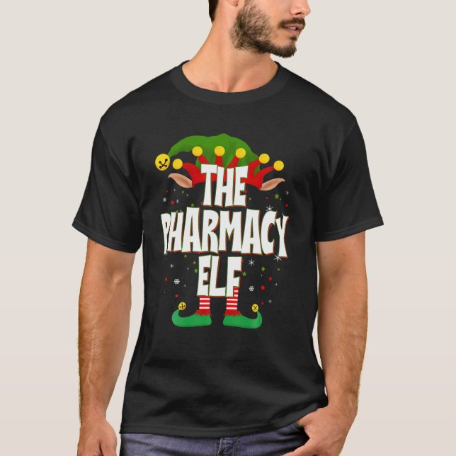 Elves Group The Pharmacy Elf Christmas T-Shirt (Front)
