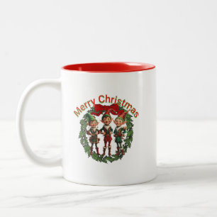 Elves Merry Christmas Coffee Cup