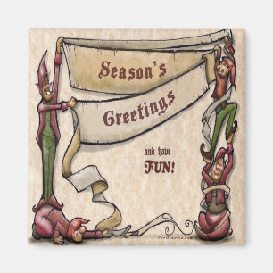 Elves - Season's Greetings Magnet