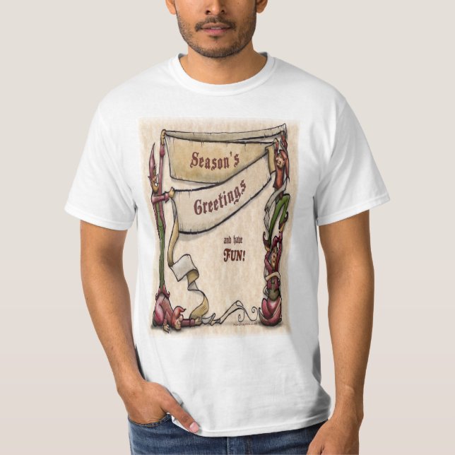 Elves - Season's Greetings T-Shirt (Front)