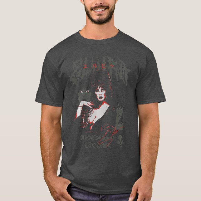 Elvira Mistress of the Dark Collage Poster HorrorV T-Shirt (Front)