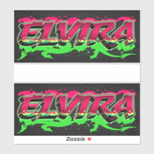 Elvira Vorname Name Graffiti Aufkleber Sticker