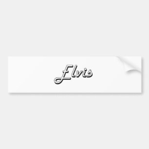 Elvis Classic Retro Name Design Bumper Sticker