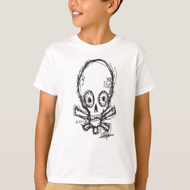 Elvis head skull. T-Shirt (Front)