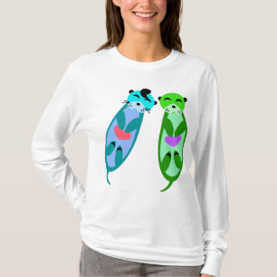 Elvis Otter & Friend with Hearts #2 T-Shirt