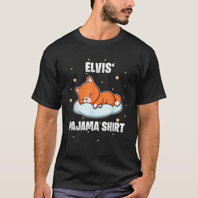 Elvis Pajama Personalized Sleeping  T-Shirt (Front)