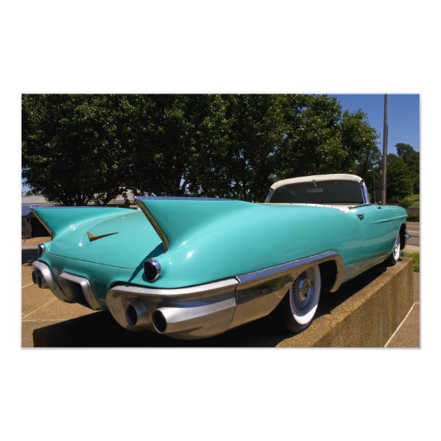 Elvis Presley's Green Cadillac Convertible in Photo Print (Front)
