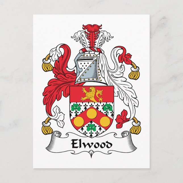 Elwood Family Crest Postcard (Front)