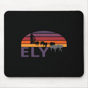 Ely Dog Sledding Minnesota Mushing Sleigh Skijorin Mouse Pad