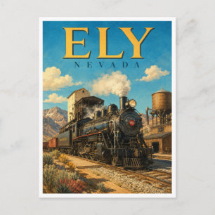 Ely Nevada Steam Railway GeoSaga Postcard