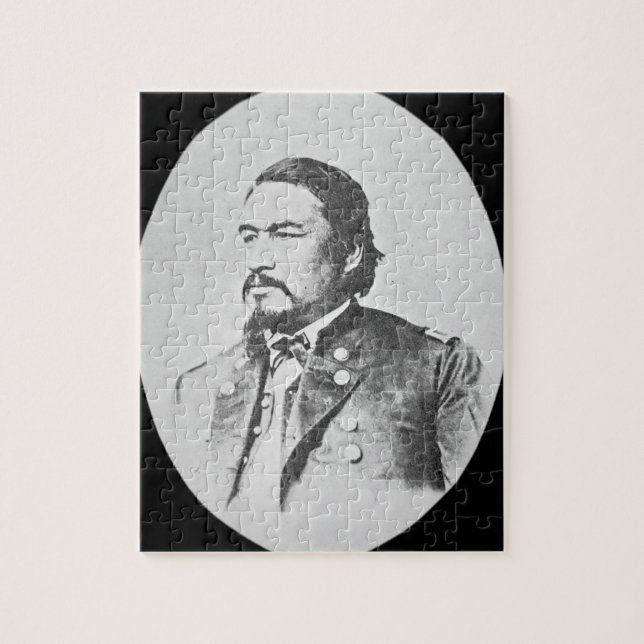 Ely Samuel Parker (1828-95) Seneca Chief and Feder Jigsaw Puzzle (Vertical)