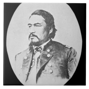 Ely Samuel Parker (1828-95) Seneca Chief and Feder Tile