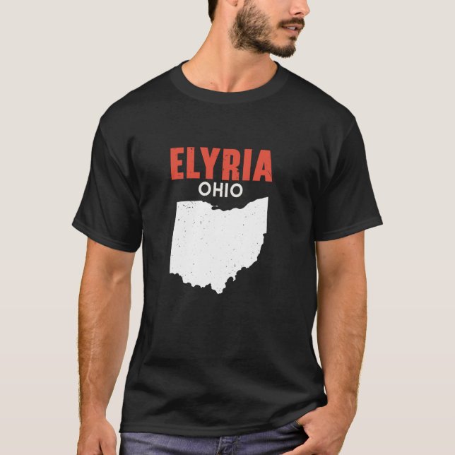 ELYRIA Ohio USA State America Travel Ohioan  T-Shirt (Front)