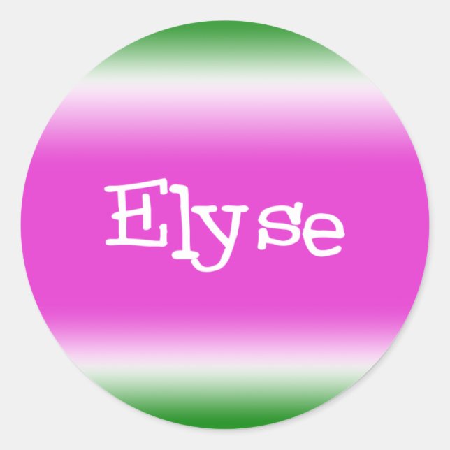 Elyse Classic Round Sticker (Front)