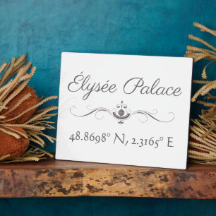Élysée Palace Latitude Longitude Plaque