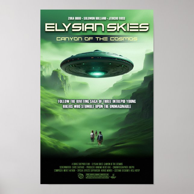 Elysian Skies: Canyon of the Cosmos Artistic Movie Poster (Front)