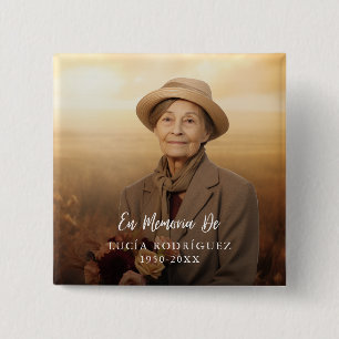 Em Memoria de Spanish Funeral Tribute Button