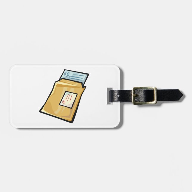 Email Envelope Digital Mail and Newsletter Luggage Tag (Front Horizontal)