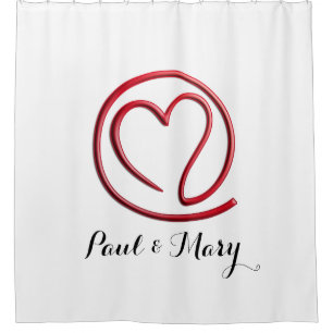 eMail for you - heart design + your ideas Shower Curtain