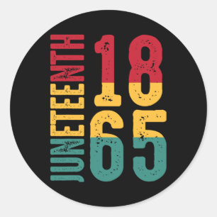 Emancipation Day Is Great With 1865 Juneteenth Fla Classic Round Sticker