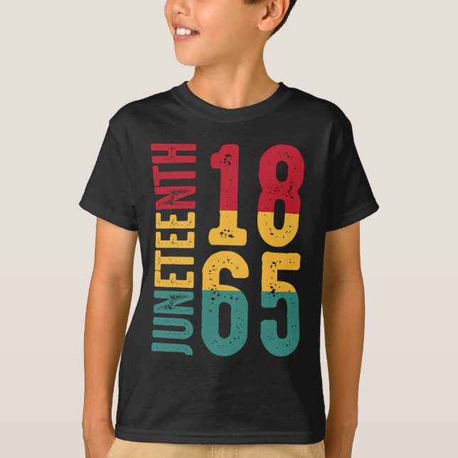 Emancipation Day Is Great With 1865 Juneteenth Fla T-Shirt (Front)