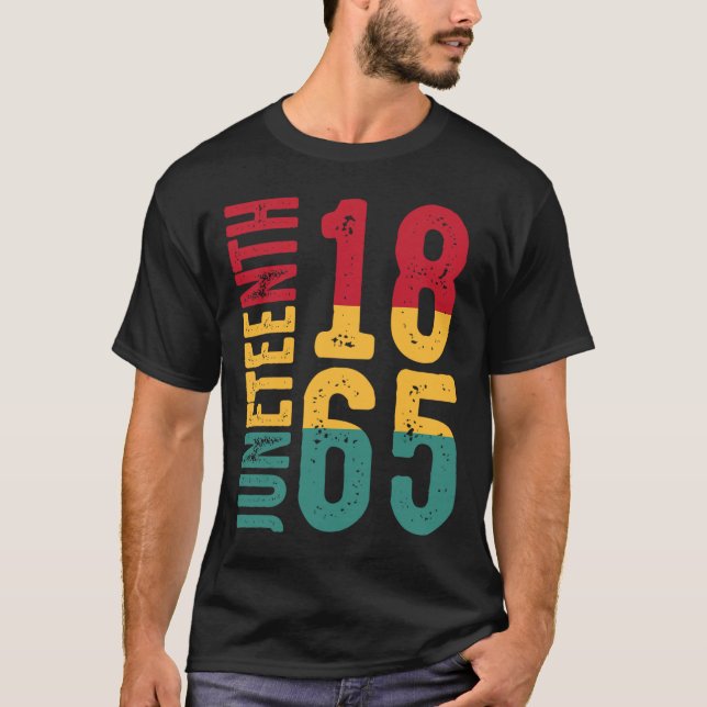 Emancipation Day Is Great With 1865 Juneteenth Fla T-Shirt (Front)