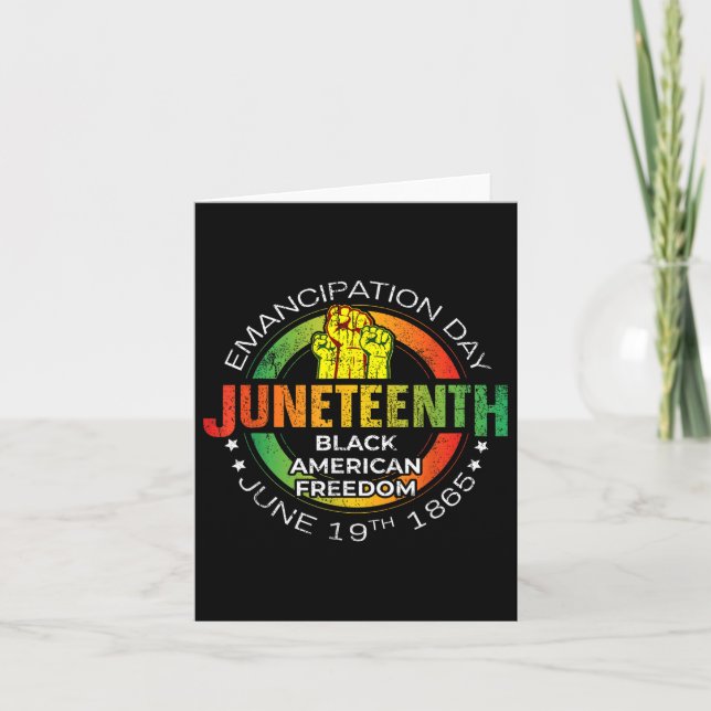 Emancipation Day Juneteenth Black Freedom African  Card (Front)