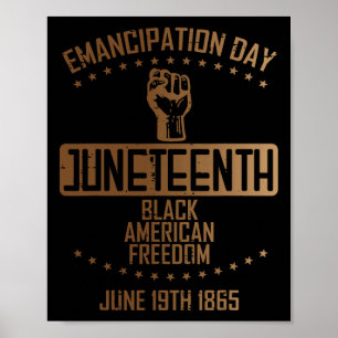 Emancipation Juneteenth Fist June 19th 1865 Men Wo Poster